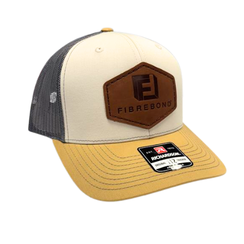 Richardson 112 Gray/Beige Leather Patch